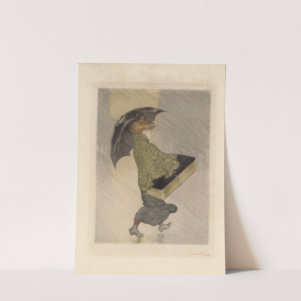 Trottin sous la pluie (1898) by Théophile Alexandre Steinlen