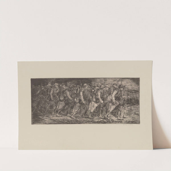 Troupe en marche la nuit (1917) by Théophile Alexandre Steinlen