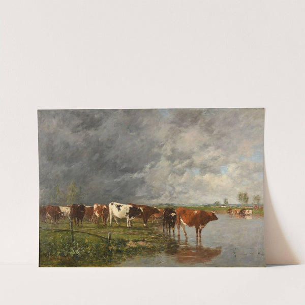 Troupeau s’abreuvant (1880-1895) by Eugène Boudin