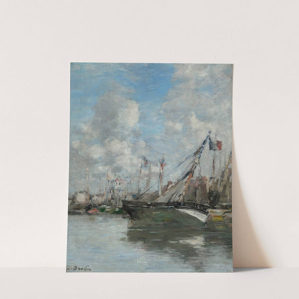 Trouville, barques échouées (circa 1885-1890) by Eugène Boudin