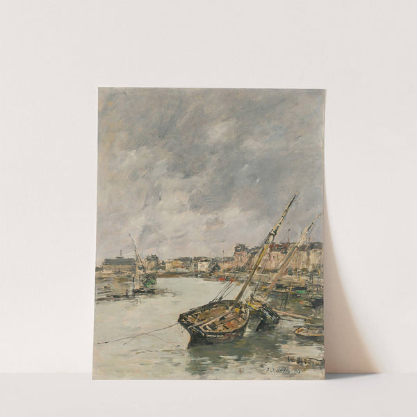 Trouville, Le Port, Marée Basse (1894) by Eugène Boudin