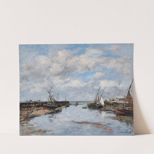 Trouville, les jetées, marée basse (1890) by Eugène Boudin
