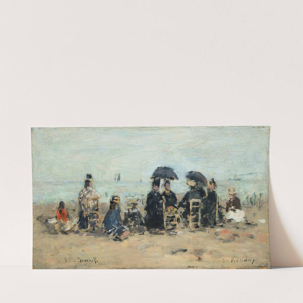 Trouville, scène de plage (1885) by Eugène Boudin