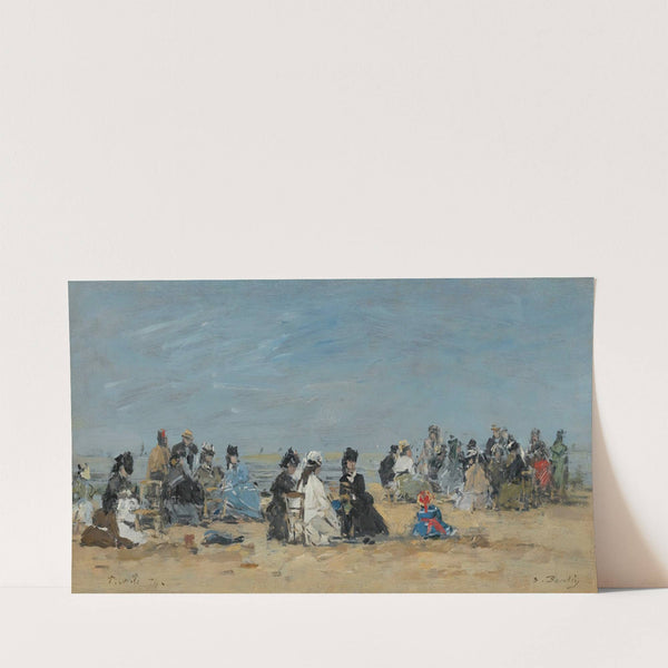 Trouville, Scène De Plage (1874) by Eugène Boudin