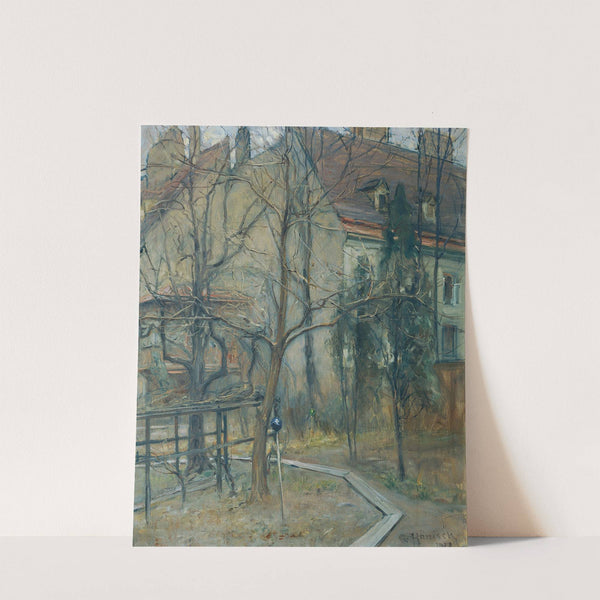 Trüber Wintertag (Blick aus meinem Atelierfenster) by Alois Hänisch