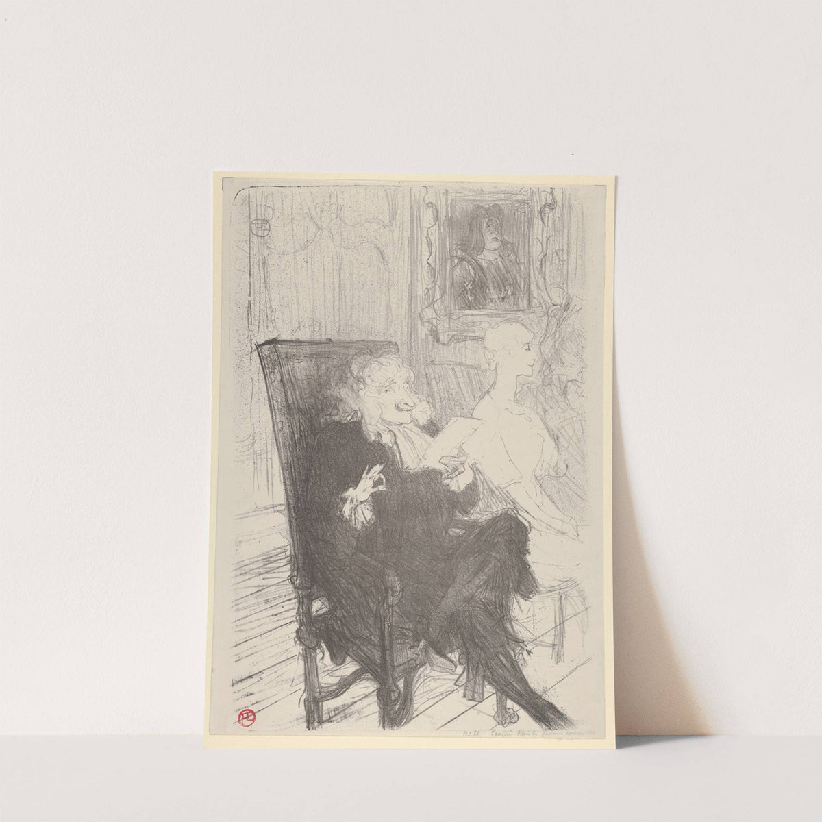 Truffier and Moreno, in Les Femmes Savantes (1893) by Henri de Toulouse-Lautrec