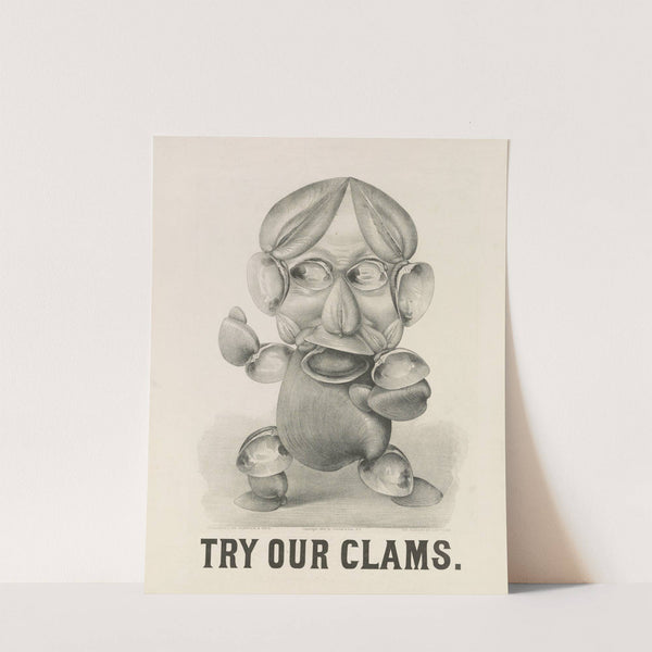 Try our clams (1875) by Currier & Ives.