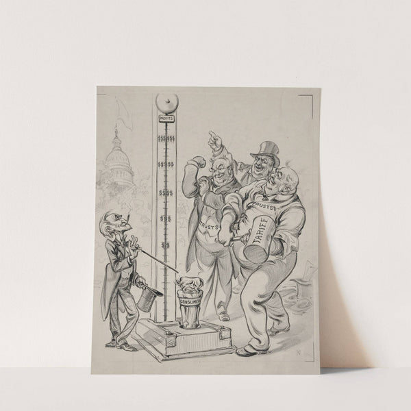 Try your strength, gents! The harder you hit it, the higher it goes (1909) by Joseph Ferdinand Keppler