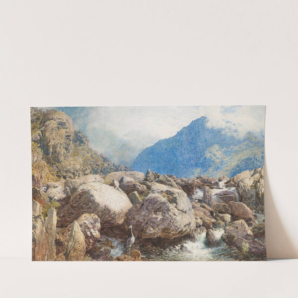 Tryfan Orwen falls, Wales by Henry Clarence Whaite