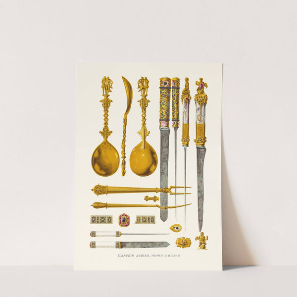 Tsarskiia lozhki, nozhi i vilki by Fedor Grigoryevich Solntsev