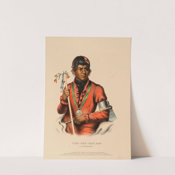 Tshi-Zun-Hau-Kau. A Winnebago (1842) by Charles Bird King