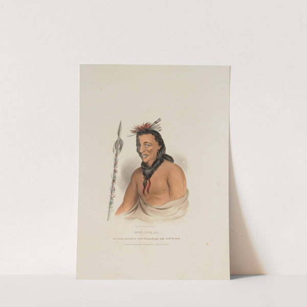 TSHU-GU-GA; A Celebrated Chief half Winnebago and half French (1835) by James Otto Lewis