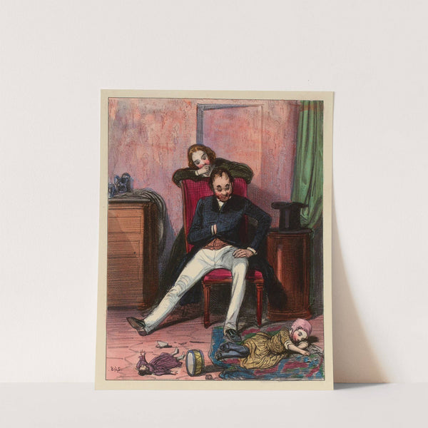 Tu ne sais pas, Mosieu Coquardeau, ce que ta fille a fait. c’est égal il me déplairait (1840) by Paul Gavarni