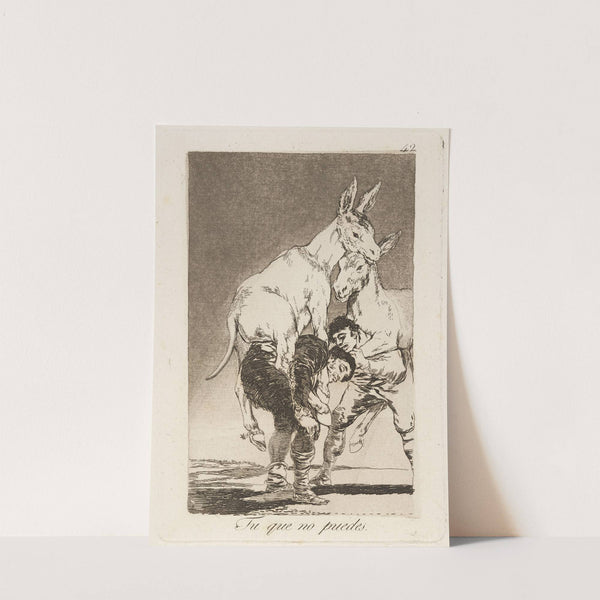Tu que no puedes. (Thou who canst not.) (1796-1797) by Francisco de Goya