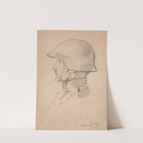 Study of a soldier's head by Józef Mehoffer