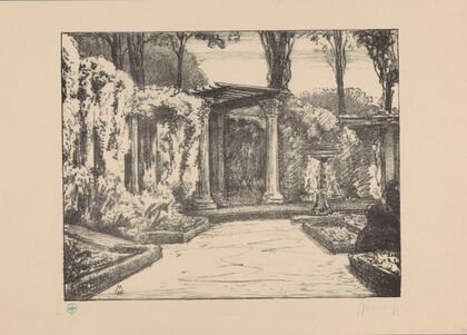 Tuin met pergola op landgoed Marlot Marlot (1929)