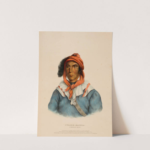 Tulcee-Mathla. A Seminole Chief (1843) by Charles Bird King