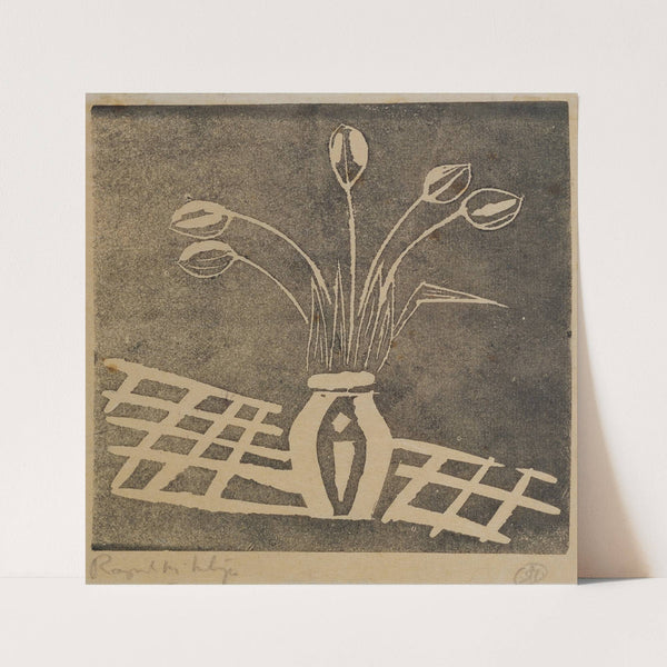 Tulips in a vase (circa 1925) by Raymond McIntyre