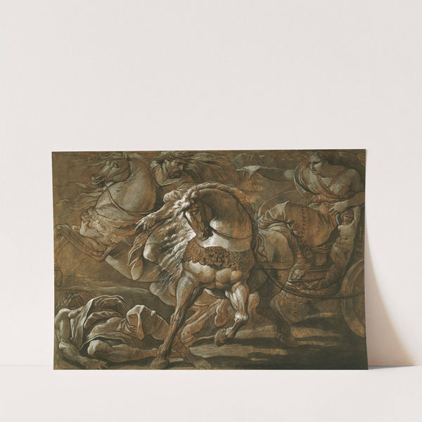 Tullia about to Ride over the Body of Her Father in Her Chariot by Giuseppe Cades