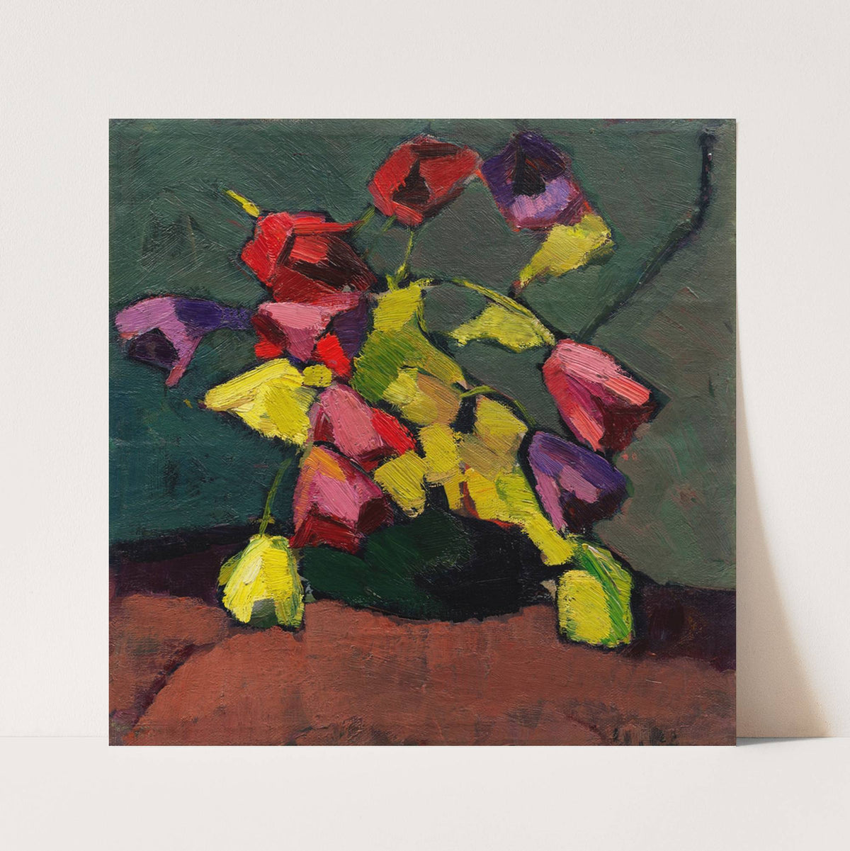 Tulpen in grüner Vase (1912) by Hermann Stenner