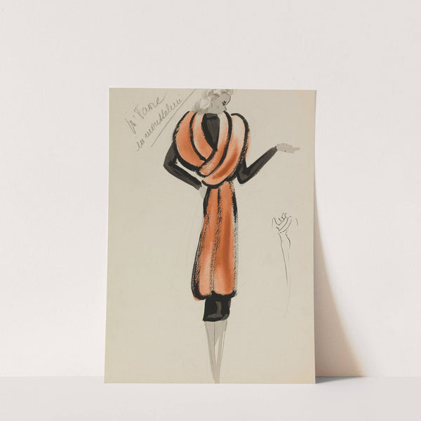 Tunique brune sur robe noire (1938) by M. P. Leven
