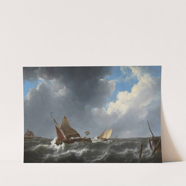 Turbulent water by Johannes Christiaan Schotel