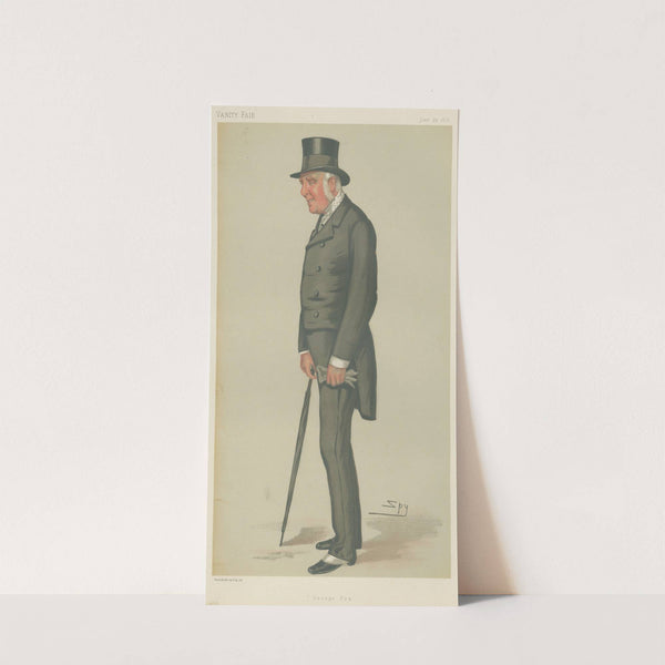 Turf Devotees; ‘George Fox’, George Lane-Fox of Bramham, January 29, 1878 (1878) by Leslie Matthew Ward