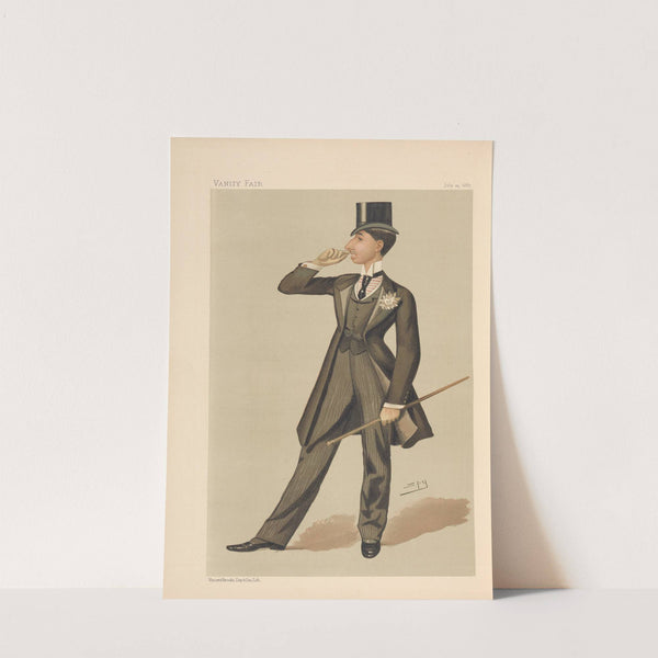 Turf Devotees; Mr. Henry Ernest Schlesinger Benzon, July 23, 1887 (1887) by Leslie Matthew Ward