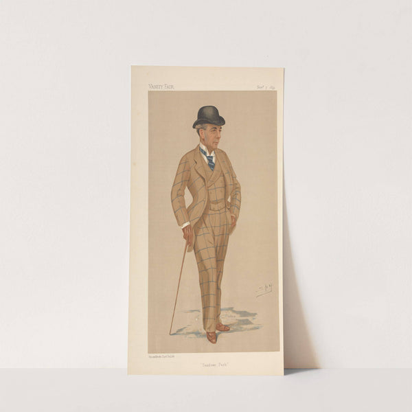 Turf Devotees; ‘Sandown Park’, Mr. Hwfa Williams, November 7, 1891 (1891) by Leslie Matthew Ward