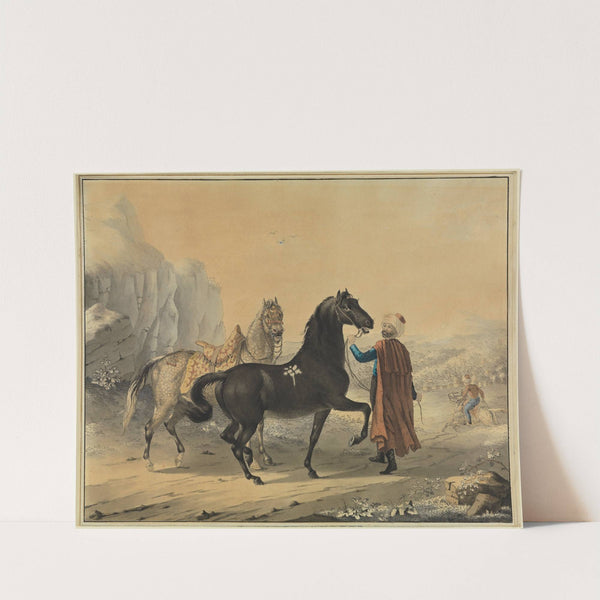 Türke mit Rappe und Schimmel by Johann Georg Pforr