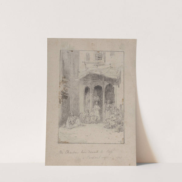 Turkish singer in front of a cafe in Constantinople (1868) by Stanisław Chlebowski