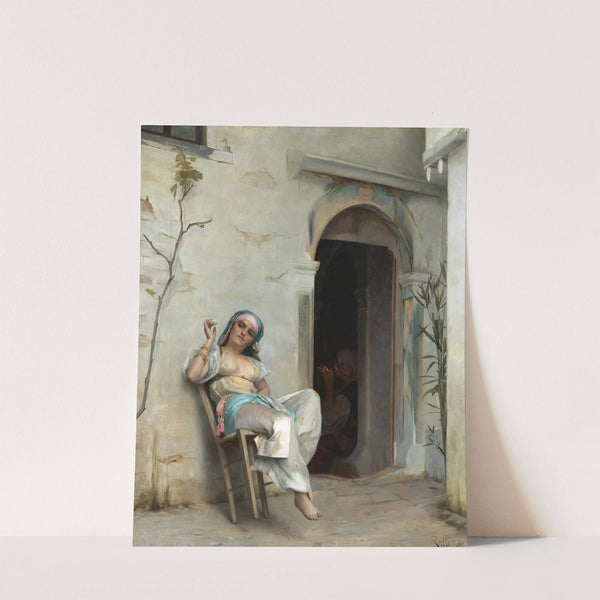 Turkish Woman Smoking by Theodoros Ralli