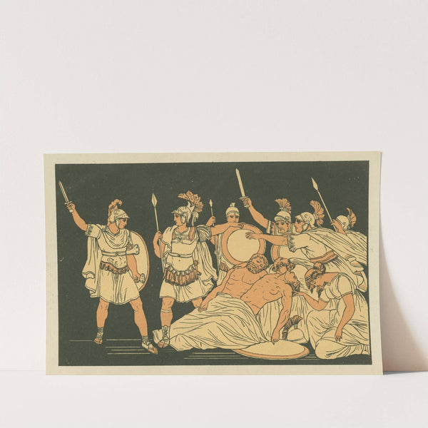 Turnus over the bodies of Almo and Galæsus (1878) by Bartolomeo Pinelli