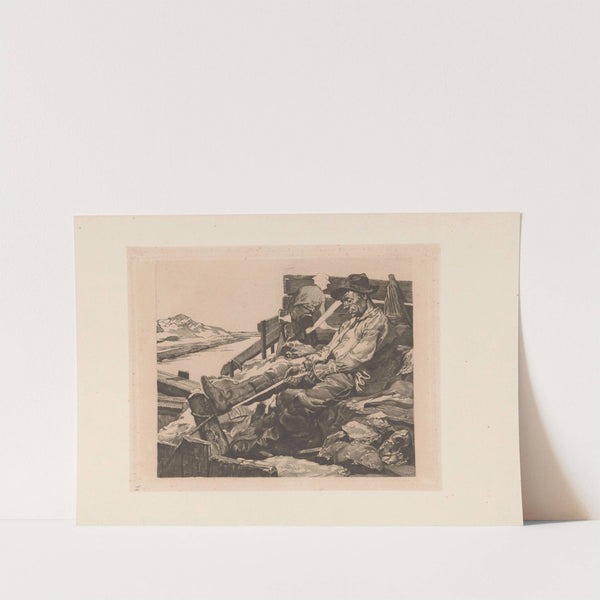 Twee arbeiders bij een zandafgraving (1902) by Johannes Josephus Aarts