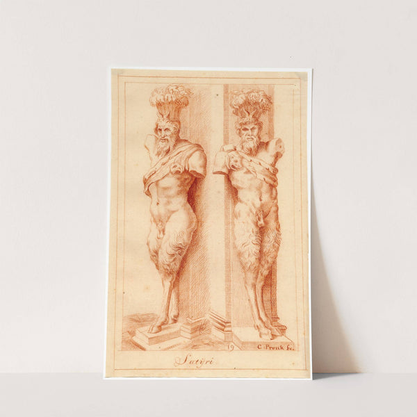 Twee beelden van een satyr by Cornelis Pronk