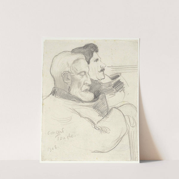 Twee concertbezoekers in de muziekzaal Touche, te Parijs (1908) by Richard Nicolaüs Roland Holst