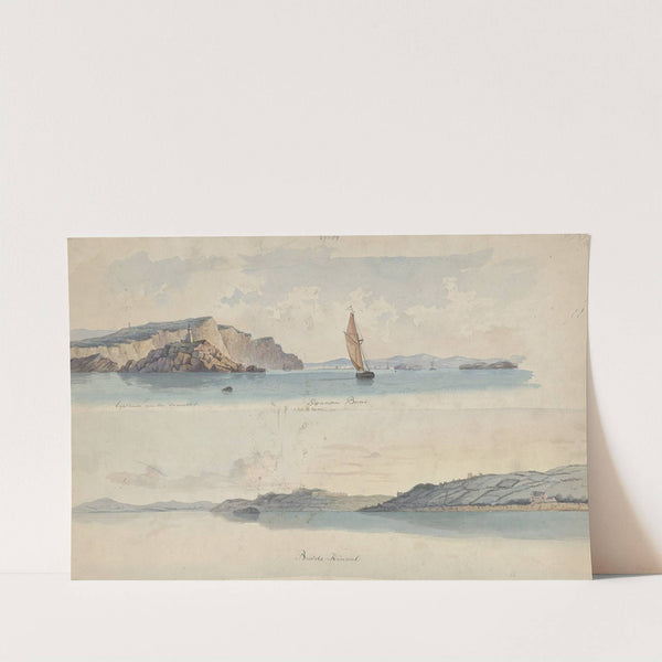 Twee Engelse kustgezichten; Swansea Baai en Bristols Kanaal by Willem Gruyter jr