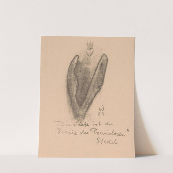 Twee geabstraheerde hoofden en een heilig hart (1923) by Erich Wichmann