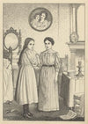 Twee jonge vrouwen in een slaapkamer