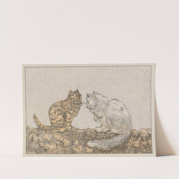 Twee katten op een muur by Theo van Hoytema