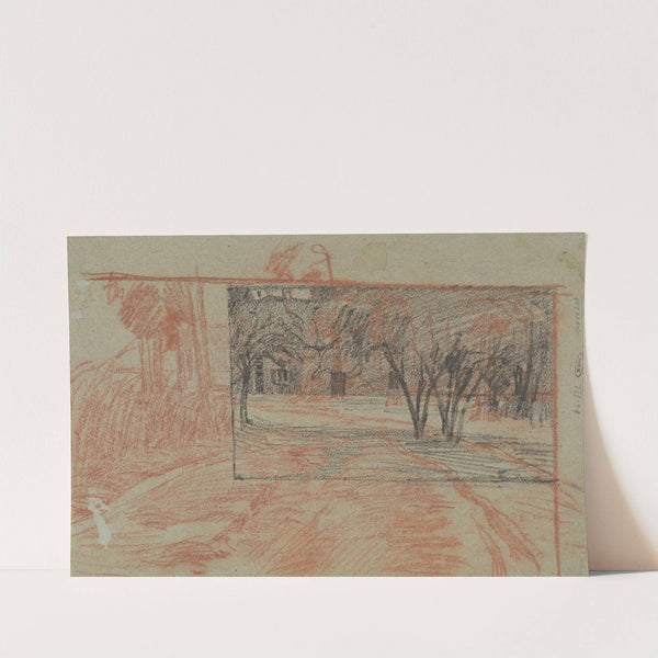 Twee landschapsstudies, door elkaar (1874 - 1925) by Jan Veth