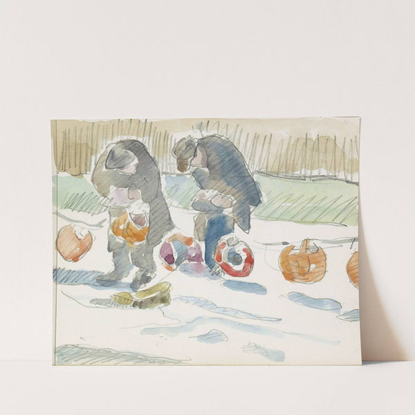 Twee mannen op een straat by Reijer Stolk