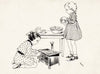 Twee meisjes spelend met een speelgoedfornuis