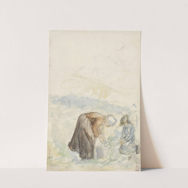 Twee op het land werkende vrouwen (1834 - 1911) by Jozef Israëls