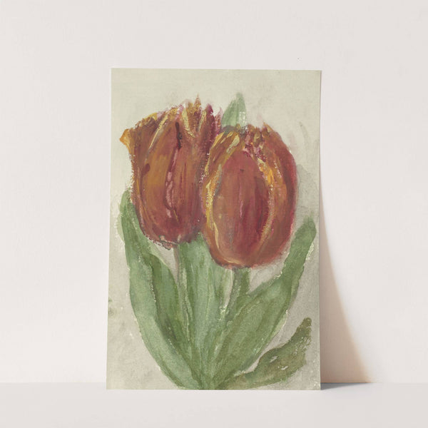Twee rode tulpen by Sientje Mesdag Van Houten