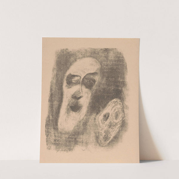 Twee smalle gezichten met lege oogholtes (1923) by Erich Wichmann