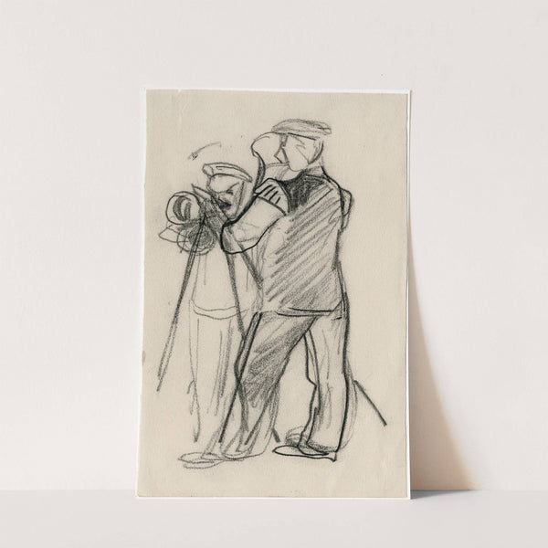 Twee straatmuzikanten by Theo van Hoytema