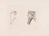 Twee studies van een paardenhoofd (1835)
