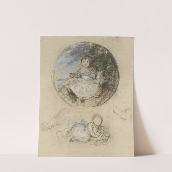 Twee studies van prinses Juliana by Thérèse Schwartze