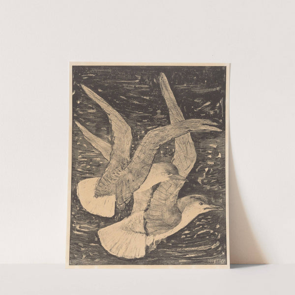 Twee vliegende meeuwen by Theo van Hoytema